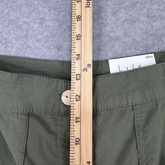Nicole Miller NY Hi-Rise Straight Leg Pants WMNS 6 Olive Green Stretch Uitlity - Picture 9 of 11